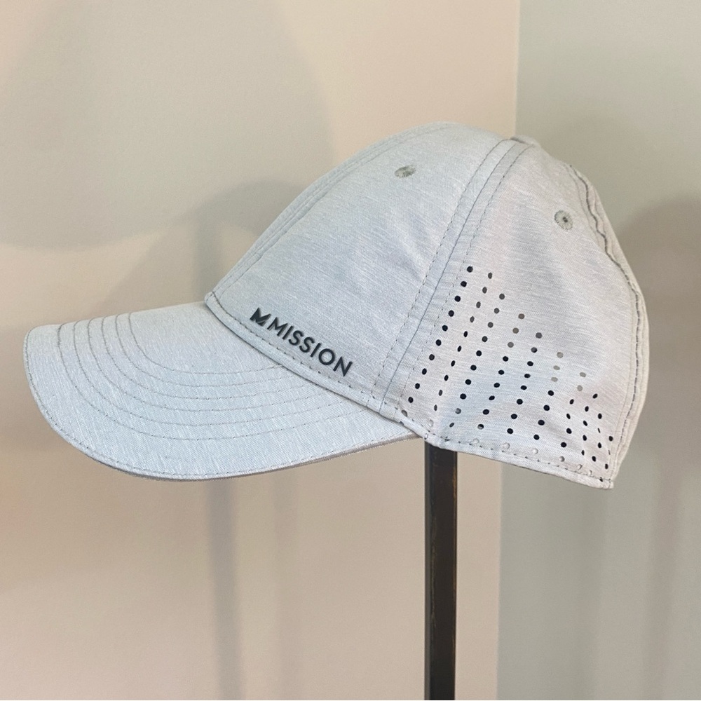 MISSION Cooling Vented Mesh Performance Hat Cap Alloy Heather Gray - Picture 10 of 17